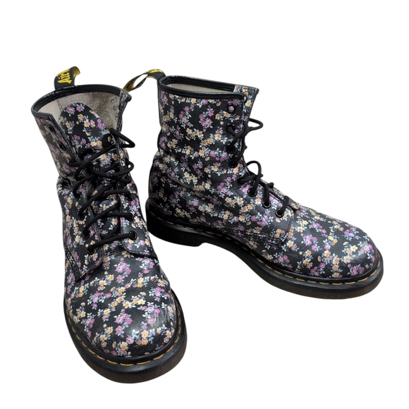 Dr. Martens Doc's Doc Martens Floral Combat Boots Clemency, Women's Size 9 - Picture 1 of 16
